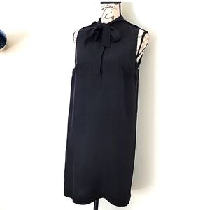 Club Monaco Sleveless Shift Tie‎ Neck Little Black Dress Size 4
